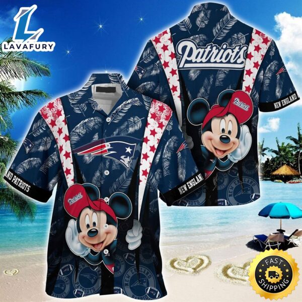 New England Patriots Mickey Mouse  NFL Hawaiian Shirt