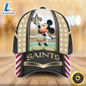 New Orleans Saints Mickey Mouse 3D Cap