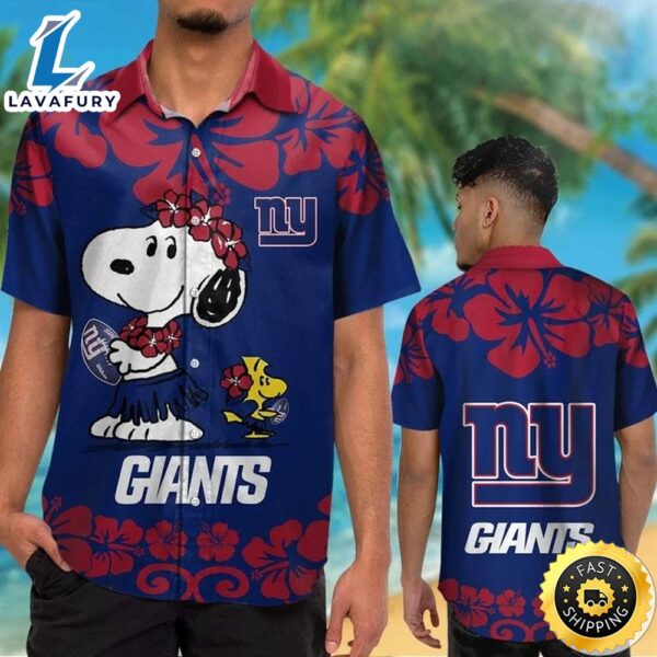 New York Giants & Snoopy Hawaiian Shirt