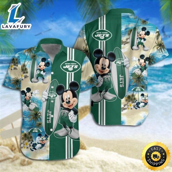 New York Jets Mickey Mouse Hawaiian Shirt