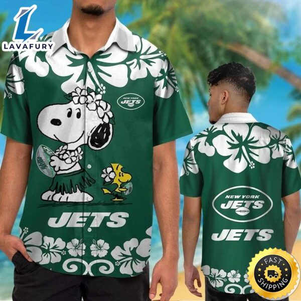 New York Jets & Snoopy Hawaiian Shirt