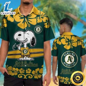 Oakland Athletics Snoopy Hawaiian Shirt