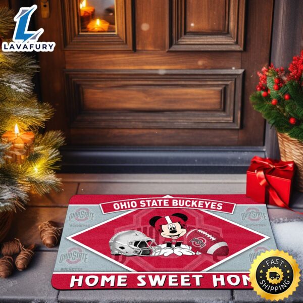 Ohio State Buckeyes  Sport Team And Mickey Mouse NCAA Doormat