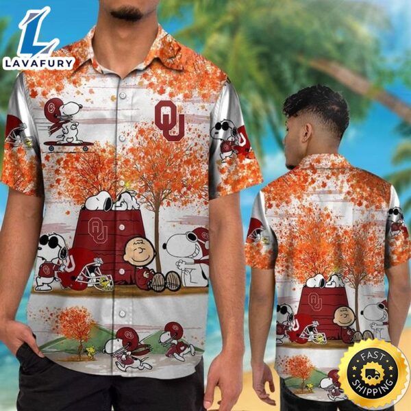 Oklahoma Sooners Snoopy Autumn Hawaiian Shirt