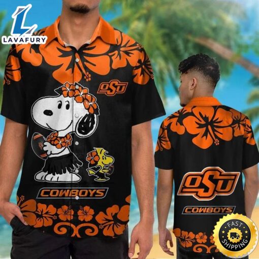 Oklahoma State Cowboys & Snoopy Hawaiian Shirt