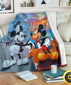 Original & Current Mickey Mouse Fleece Blanket For Bedding Decor Fans 1