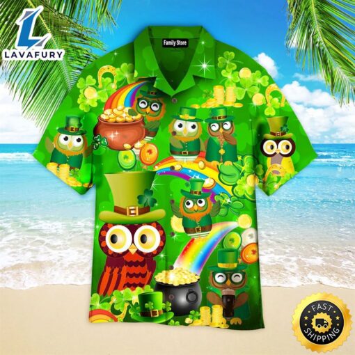 Owls Happy Saint Patricks Day Hawaiian Shirts