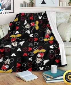 Pattern Mickey Fleece Blanket For…