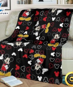 Pattern Mickey Fleece Blanket For DN Lover Fans 2