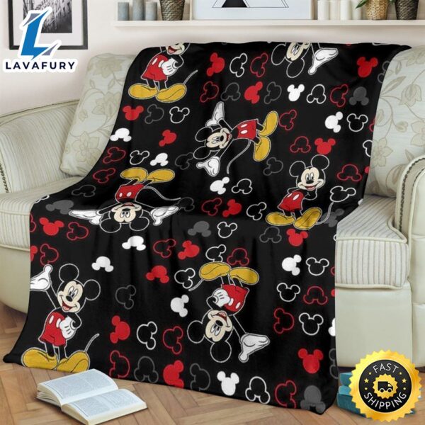 Pattern Mickey Fleece Blanket For DN Lover Fans