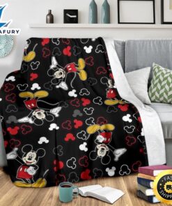 Pattern Mickey Fleece Blanket For DN Lover Fans 3