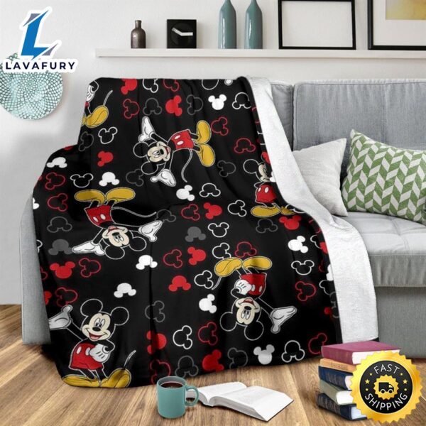 Pattern Mickey Fleece Blanket For DN Lover Fans
