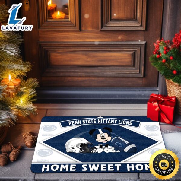 Penn State Nittany Lions  Sport Team And Mickey Mouse NCAA Doormat