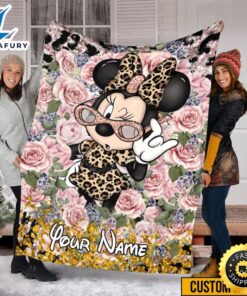 Personalized Disney Minnie Mouse Blanket…