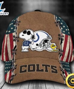 Personalized Indianapolis Colts Snoopy Dog USA Flag All Over Print 3D Classic Cap