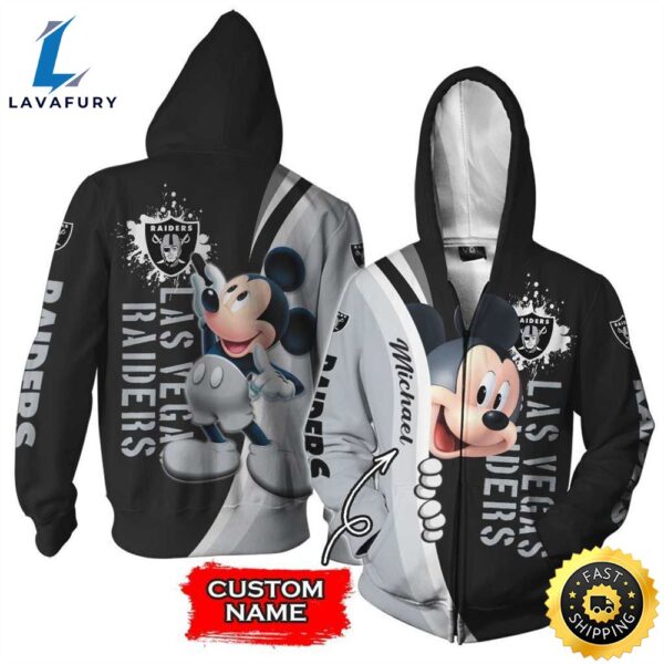 Personalized Las Vegas Raiders Mickey Mouse All Over Print 3D Shirt