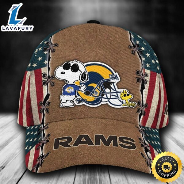 Personalized Los Angeles Rams Snoopy All Over Print 3D Classic Cap