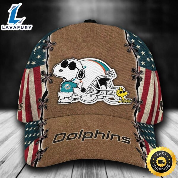 Personalized Miami Dolphins Snoopy All Over Print 3D Classic Cap