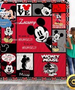 Personalized Mickey Mouse Quilt Blanket…