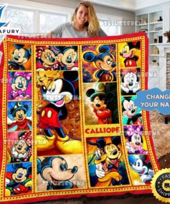 Personalized Mickey Mouse Quilt Blanket…