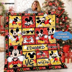 Personalized Mickey Mouse Quilt Blanket…