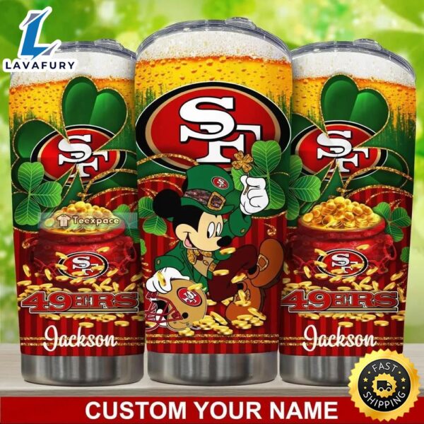 Personalized Name Irish Mickey Fans 49ers Tumbler