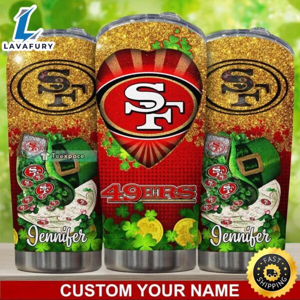 Personalized Name Saint Patrick’s Day 49ers Tumbler