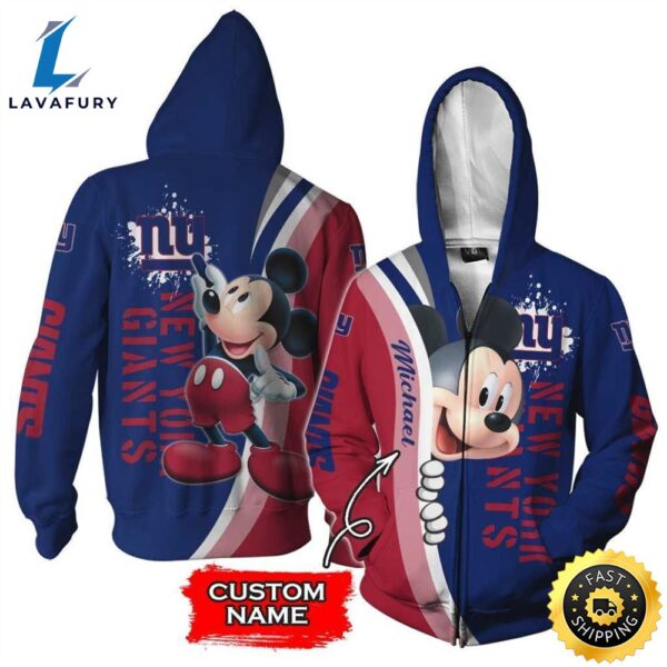Personalized New York Giants Mickey Mouse All Over Print 3D Shirt