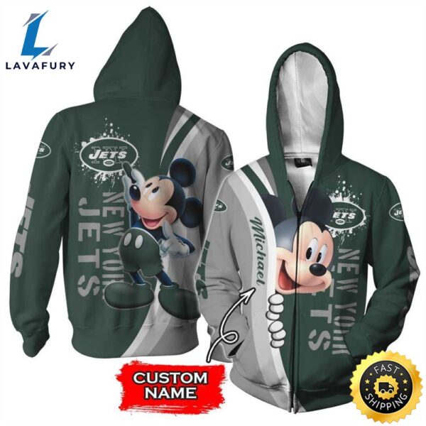 Personalized New York Jets Mickey Mouse All Over Print 3D Shirt