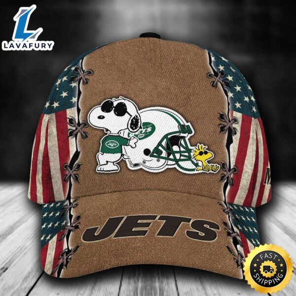 Personalized New York Jets Snoopy All Over Print 3D Baseball Cap