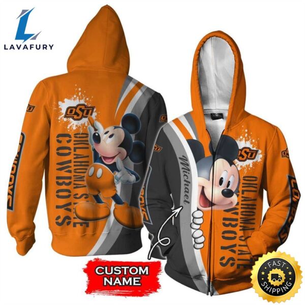 Personalized Oklahoma State Cowboys Mickey Mouse All Over Print 3D Shirt