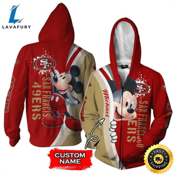 Personalized San Francisco 49ers Mickey Mouse All Over Print 3D Shirt