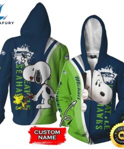 Personalized Seattle Seahawks Snoopy All…