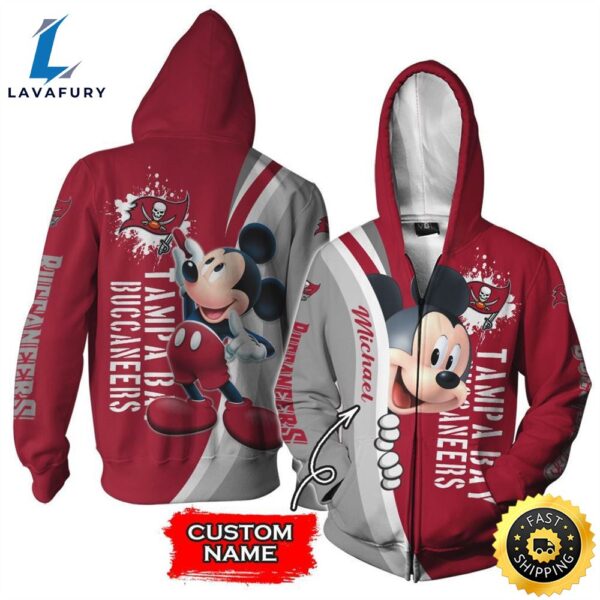 Personalized Tampa Bay Buccaneers Mickey Mouse All Over Print 3D Shirt