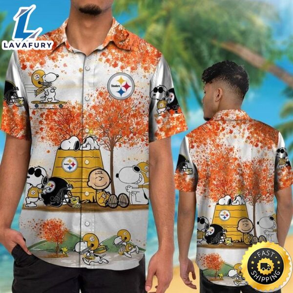 Pittsburgh Steelers Snoopy Autumn Hawaiian Shirt
