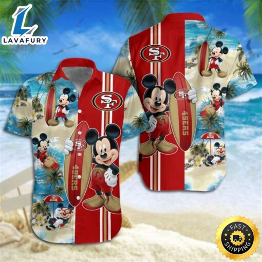 San Francisco 49ers Mickey Mouse Hawaiian Shirt