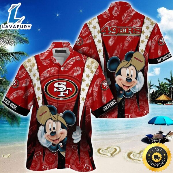 San Francisco 49ers Mickey Mouse  NFL Hawaiian Shirt