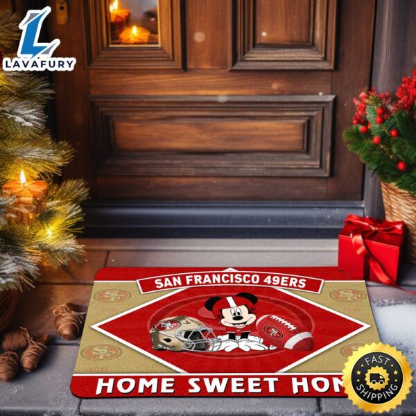 San Francisco 49ers  Sport Team And Mickey Mouse NCAA Doormat