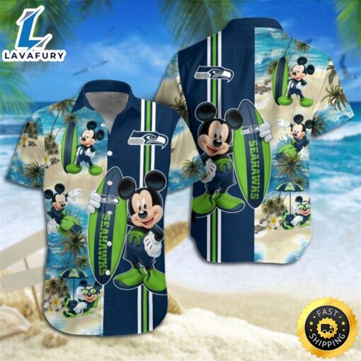 Seattle Seahawks Mickey Mouse Hawaiian Shirt