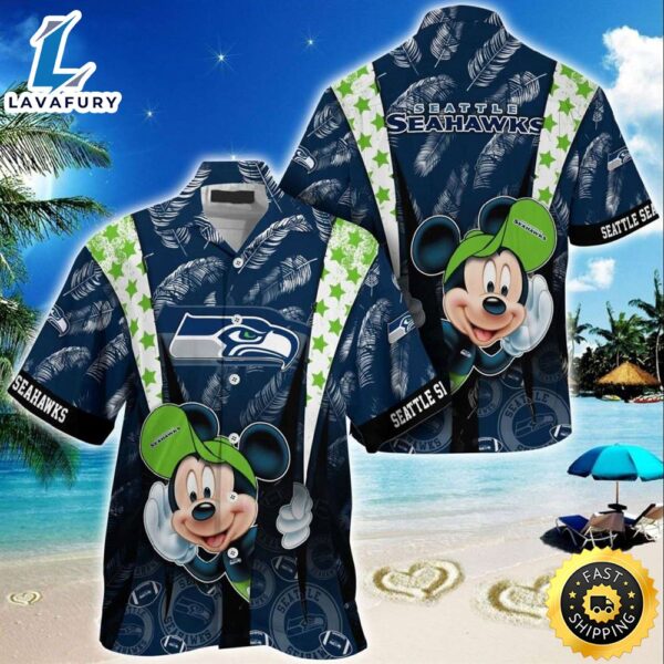 Seattle Seahawks Mickey Mouse  NFL Hawaiian Shirt
