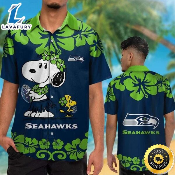 Seattle Seahawks & Snoopy Hawaiian Shirt