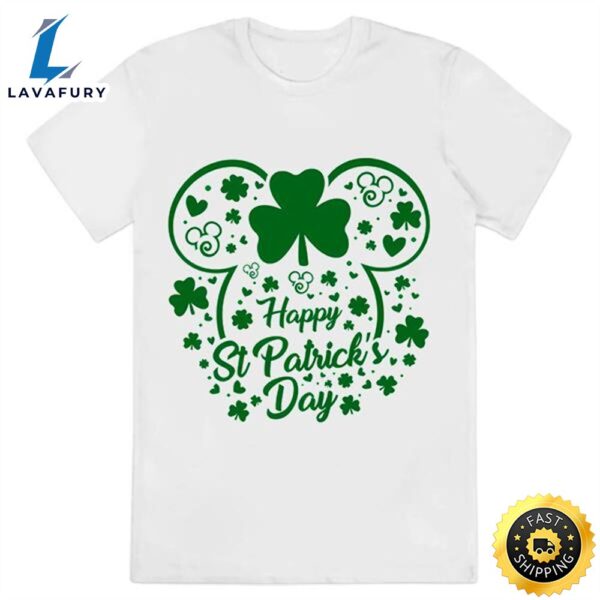 Shamrock in Mickey Ears Disney St Patricks Day T-Shirts