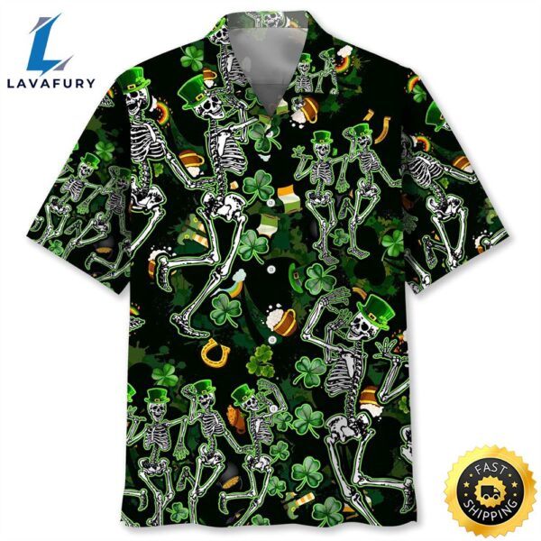 Skeleton Irish St.Patrick Day Trendy Hawaiian Shirt