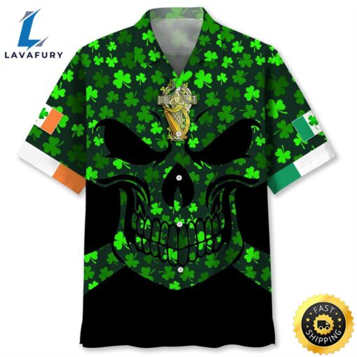 Skull Green St.Patrick Day Trendy Hawaiian Shirt