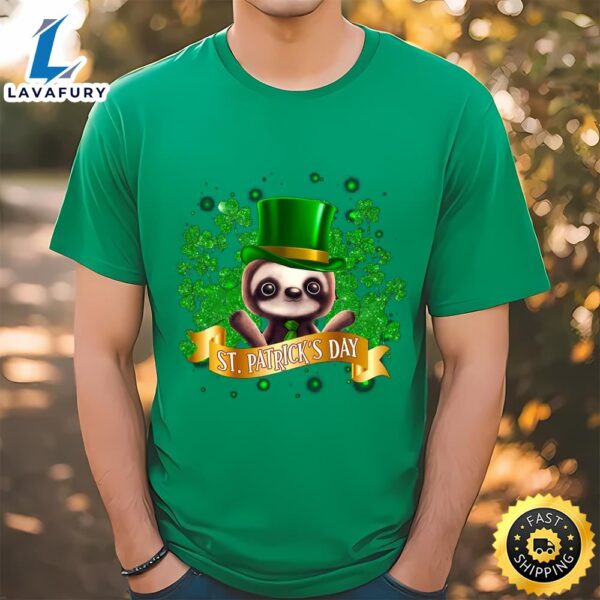 Sloth Lucky ST.Patrick’s Day Black Standard T-Shirt