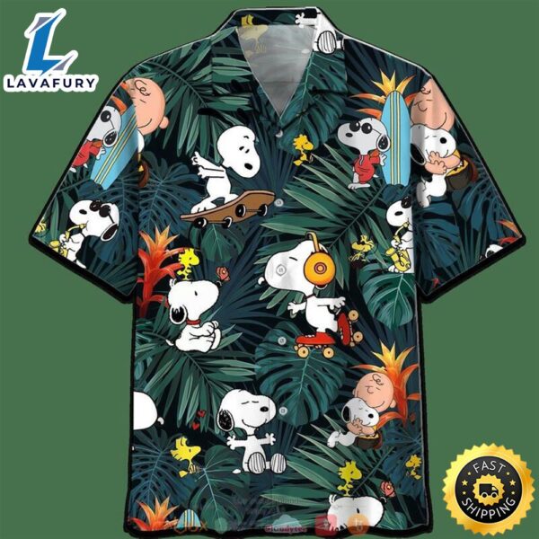 Snoopy And Charlie Brown Forest Hawaiian Shirt