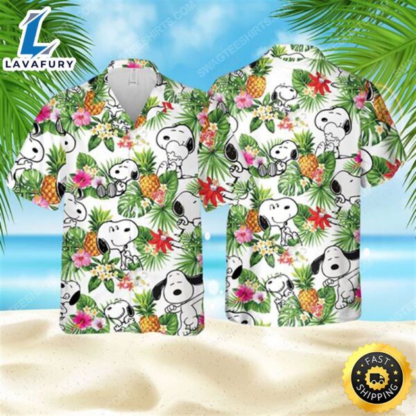 Snoopy And Charlie Brown Summer Vacation Hawaiian Shirt