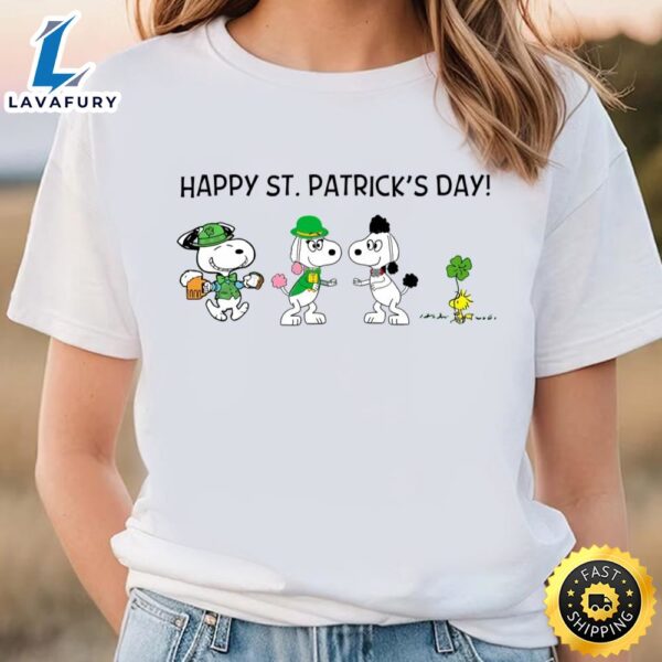 Snoopy And Friends In Happy Patrick’s Day T-Shirt