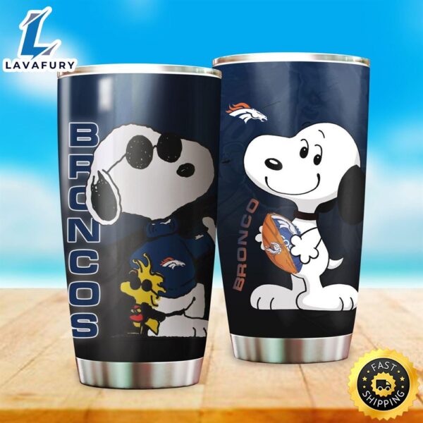 Snoopy Denver Broncos NFL Football Teams Big Logo 5 Gift For Fan Travel Tumbler