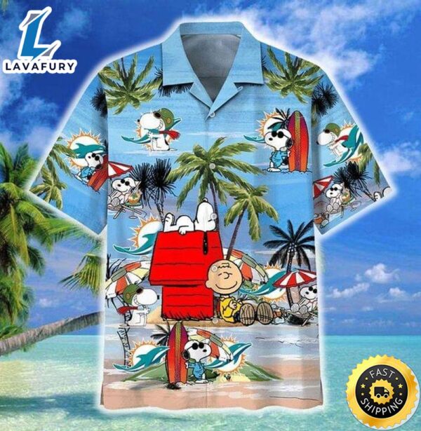 Snoopy Dog Miami Dolphins Hawaiian Shirt